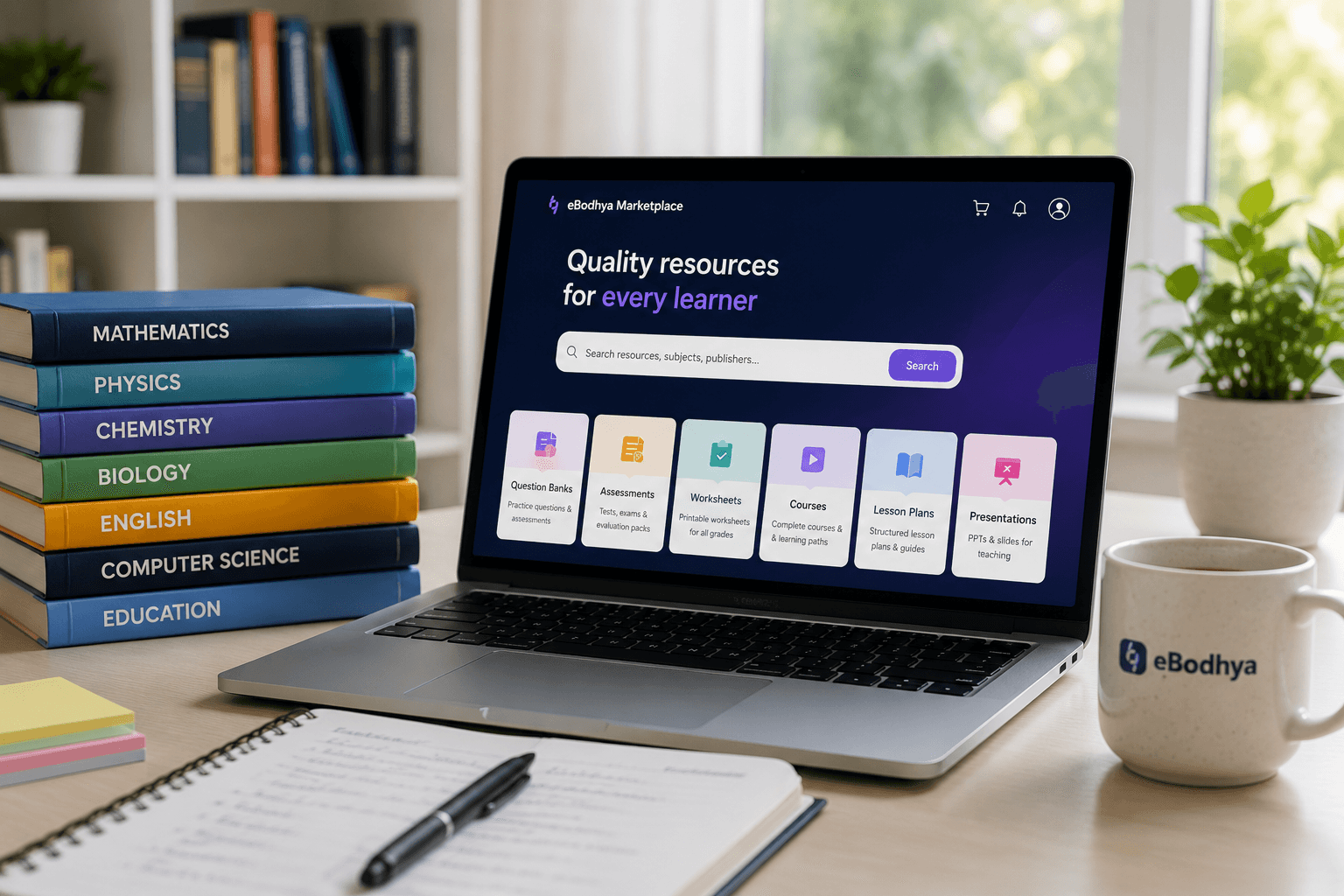 Educational resources on the eBodhya Marketplace